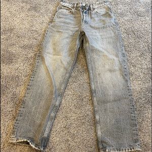 BRAND NEW Zara straight leg high rise jeans. Grey. Size 36 (4)